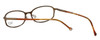 Close up View of FACE Stockholm Blush 1302-5201 Designer Blue Light Block Reading Glasses Brown N