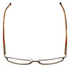 Top View of FACE Stockholm Blush 1302-5201 Designer Blue Light Block Reading Glasses Brown N