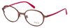 Profile View of FACE Stockholm Variety 1319-5109 Blue Light Blocking Reading Glasses Brown Pink