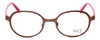 Front View of FACE Stockholm Variety 1319-5109 Blue Light Blocking Reading Glasses Brown Pink