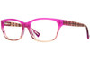 Profile View of Cover Girl Designer Blue Light Block Reading Glasses CG0526-077 Purple Fade 52mm