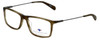 Profile View of Argyleculture Designer Blue Light Blocking Reading Glasses Seger in Olive 54mm N