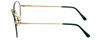 Side View of Fashion Designer Blue Light Blocking Reading Glasses Ashley in Gold-Jade 54mm Ne