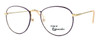 Profile View of Fashion Optical Blue Light Filter Glasses Ashley in Gold Pink 54 mm CHOOSE POWER