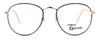 Front View of Adrienne Vittadini Blue Light Blocking Reading Glasses AV6027-134 in Gold 47mm N