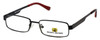 Profile View of Body Glove Designer Blue Light Blocking Reading Glasses BB127 in Black KIDS SIZE