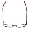 Top View of Bugle Boy Designer Blue Light Blocking Reading Glasses Marine Gold 48mm 20 Power