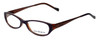 Profile View of Lucky Brand Designer Blue Light Blocking Reading Glasses Beach Trip Purple 49mm