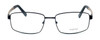 Front View of Calabria Designer Blue Light Blocking Reading Glasses Big&Tall 12 in Black-Brown