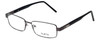 Profile View of Big and Tall Designer Blue Light Blocking Reading Glasses Style 5-Gunmetal 58mm