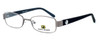Profile View of Body Glove BB119 Designer Blue Light Blocking Reading Glasses in Gunmetal 49mm N