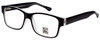 Profile View of Big&Wide Designer Blue Light Block Reading Glasses BW1 Matte Black Crystal 60mm