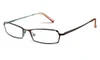 Profile View of Calabria Viv 419 Designer Blue Light Block Reading Glasses Brown-Green 20 Powers