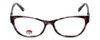 Front View of Calabria Viv 695 Designer Blue Light Block Reading Glasses Black-White 20 Powers