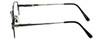 Side View of Fashion Designer Blue Light Block Reading Glasses Cambridge Antique Silver 50mm