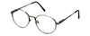 Profile View of Fashion Designer Blue Light Block Reading Glasses Cambridge Antique Silver 52mm