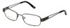 Profile View of Silver Dollar Blue Light Blocking Reading Glasses Cashmere 446 in Graphite 53mm