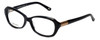 Profile View of Silver Dollar Designer Blue Light Block Reading Glasses Cashmere 452 Caviar 53mm