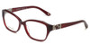 Profile View of Silver Dollar Designer Blue Light Block Reading Glasses Cashmere 467 Auburn 53mm
