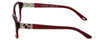 Side View of Silver Dollar Designer Blue Light Block Reading Glasses Cashmere 467 Auburn 53mm