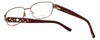 Close up View of Silver Dollar Designer Blue Light Block Reading Glasses Cashmere 472 Blush 53mm