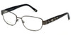 Profile View of Silver Dollar Blue Light Blocking Reading Glasses Cashmere 472 in Graphite 53mm