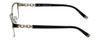 Side View of Silver Dollar Designer Blue Light Blocking Reading Glasses CB1013 in Tuxedo 52mm