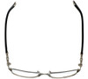 Top View of Silver Dollar Designer Blue Light Blocking Reading Glasses CB1013 in Tuxedo 52mm
