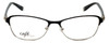 Front View of Silver Dollar Designer Blue Light Blocking Reading Glasses CB1025 in Caviar 53mm