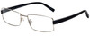 Profile View of Charmant Designer Blue Light Block Reading Glasses CH10741 Silver 54mm 20 Powers