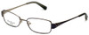 Profile View of Silver Dollar Designer Blue Light Blocking Reading Glasses Connie in Pewter 49mm