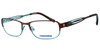 Profile View of Converse Spray Paint Designer Blue Light Blocking Reading Glasses in Brown/Green