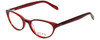 Profile View of Ecru Designer Blue Light Blocking Reading Glasses Daltrey-005 Red 50mm 20 Powers