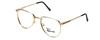 Profile View of Fashion Designer Blue Light Blocking Reading Glasses Dover Gold 52mm 20 Powers N