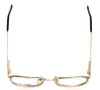 Top View of Fashion Designer Blue Light Blocking Reading Glasses Dover Gold 52mm 20 Powers N