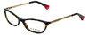 Profile View of Emporio Armani Blue Light Block Reading Glasses EA3014-5026-52 Havana Red 52mm N