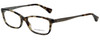 Profile View of Emporio Armani Designer Blue Light Block Reading Glasses EA3031-5234 Havana 55mm