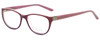 Profile View of Elle Designer Blue Light Block Reading Glasses EL13394-VO Violet 53mm 20 Powers