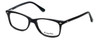 Profile View of Esquire Designer Blue Light Blocking Reading Glasses EQ1508 Black 51mm 20 Powers
