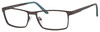 Profile View of Esquire Designer Blue Light Block Reading Glasses EQ1525-SGU Satin Gunmetal 56mm