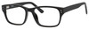 Profile View of Esquire Designer Blue Light Blocking Reading Glasses EQ1538-BLK in Black 55mm Ne