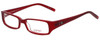 Profile View of Esprit Designer Blue Light Block Reading Glasses ET17345-531 Red 47mm 20 Powers