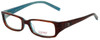 Profile View of Esprit Designer Blue Light Blocking Reading Glasses ET17345-545 in Havana 47mm N