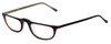Profile View of Ellen Tracy Designer Blue Light Blocking Reading Glasses ET3000-ROBE in Red 50mm