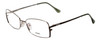 Profile View of Fendi Designer Blue Light Blocking Reading Glasses F959-756 in Golden Sage 54mm