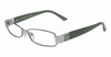 Profile View of Fendi Designer Blue Light Blocking Reading Glasses F904 in Green 51mm 20 Powers