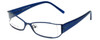 Profile View of Moda Vision Designer Blue Light Block Reading Glasses FG6501E-BLU 53mm 20 Powers