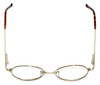 Top View of Flex Collection Blue Light Blocking Reading Glasses FL-37 Gold-Demi-Brown 46mm N