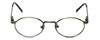 Front View of Flex Collection Designer Blue Light Blocking Reading Glasses FL-53 Ant-Gold 43mm