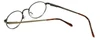 Close up View of Flex Collection Designer Blue Light Blocking Reading Glasses FL-53 Ant-Gold 43mm